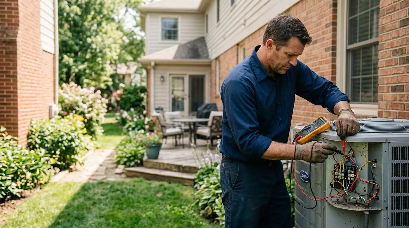 HVAC technician working near Woodville, AL